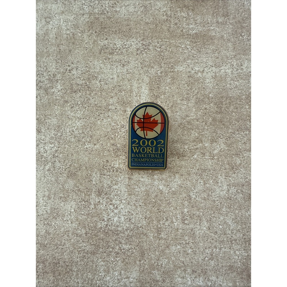 2002 VTG World Basketball Championship Lapel Pin FIBA Indianapolis USA Canada